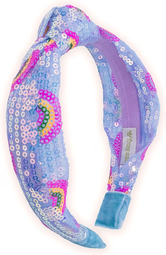 FROG SAC Knot Headband Rainbow Sequin Knotted Headbands, Sparkly Hair Bands, Blue Head Band Hair ... | Amazon (US)