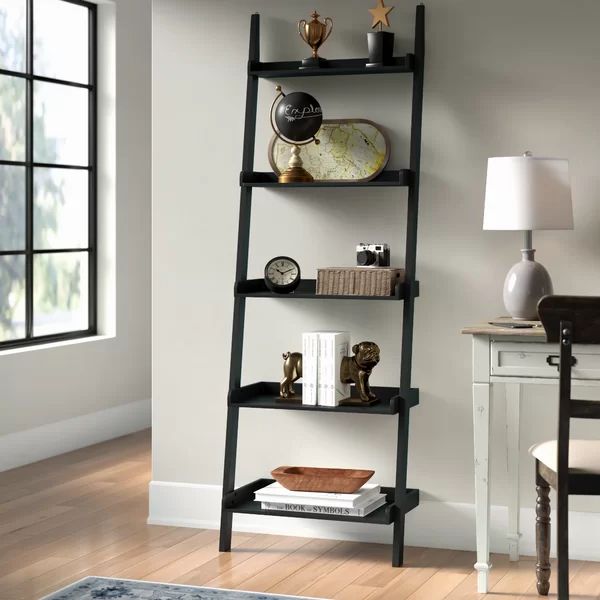 Nailsworth 75.5'' H x 25.6'' W Solid Wood Ladder Bookcase | Wayfair North America
