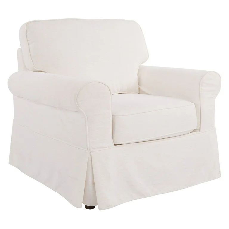 Ashton Chair with Ivory Beige Fabric Slip Cover | Walmart (US)