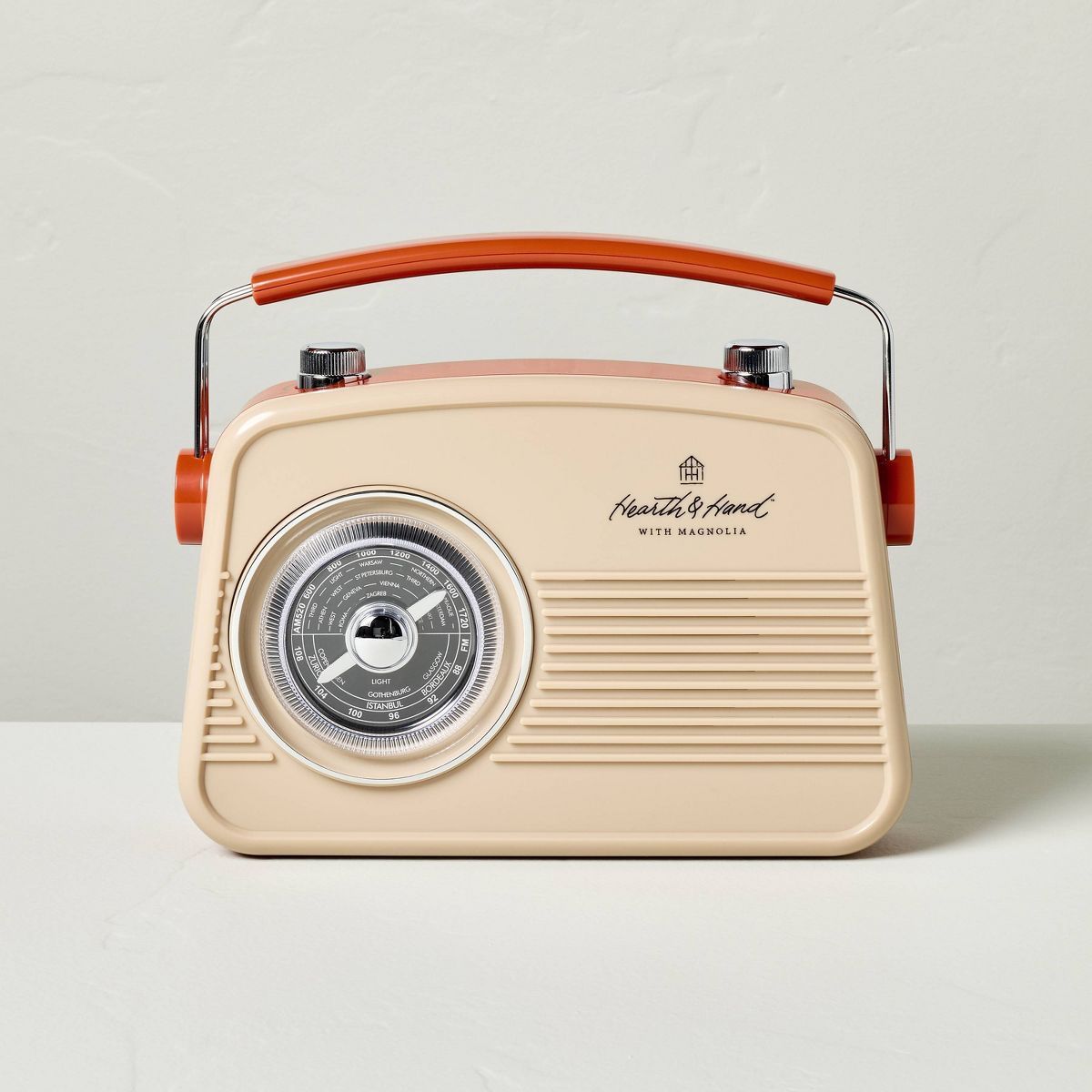 Retro Portable AM/FM Bluetooth Radio Tonal Orange - Hearth & Hand™ with Magnolia | Target