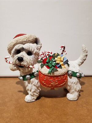 Danbury Mint Christmas WESTIE WEST HIGHLAND TERRIER Santa Dog Figure Sculpture  | eBay | eBay US