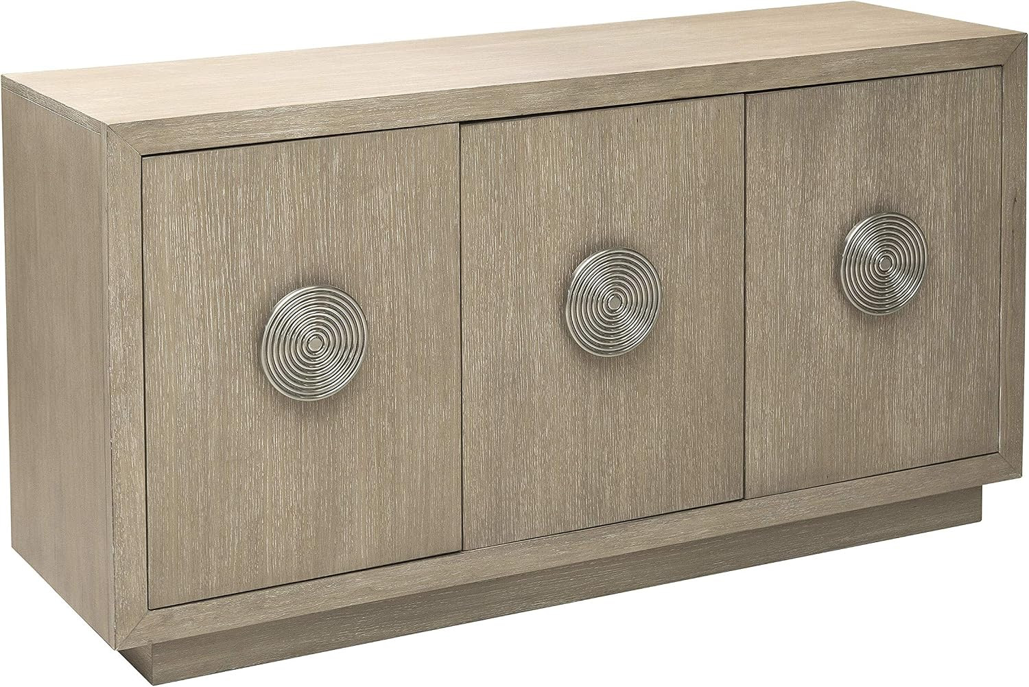Right2Home Light Oak Three-Door Wood Console Server Buffet Sideboard Credenza, Beige | Amazon (US)
