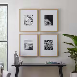 16" x 20" Matted to 8" x 10" Ash Gallery Wall Picture Frame (Set of 4) | The Home Depot