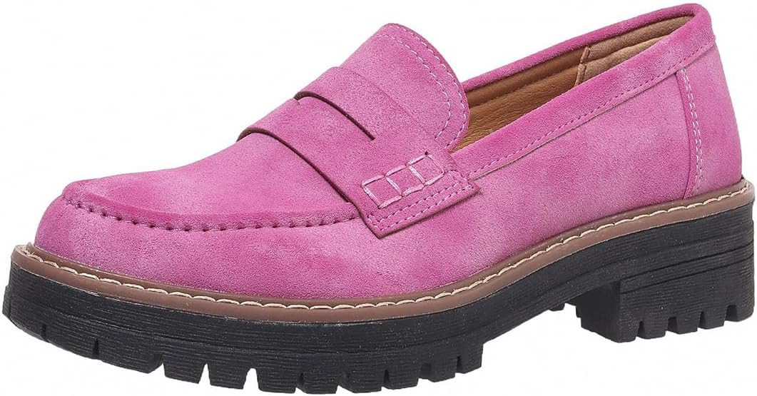 Womens Loafers Shoes Platform Chunky Penny Loafer Lug Sole Comfortable Slip On Work Office Busine... | Amazon (US)