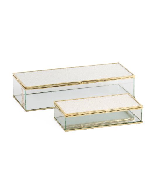 Set Of 2 Glass Boxes | TJ Maxx