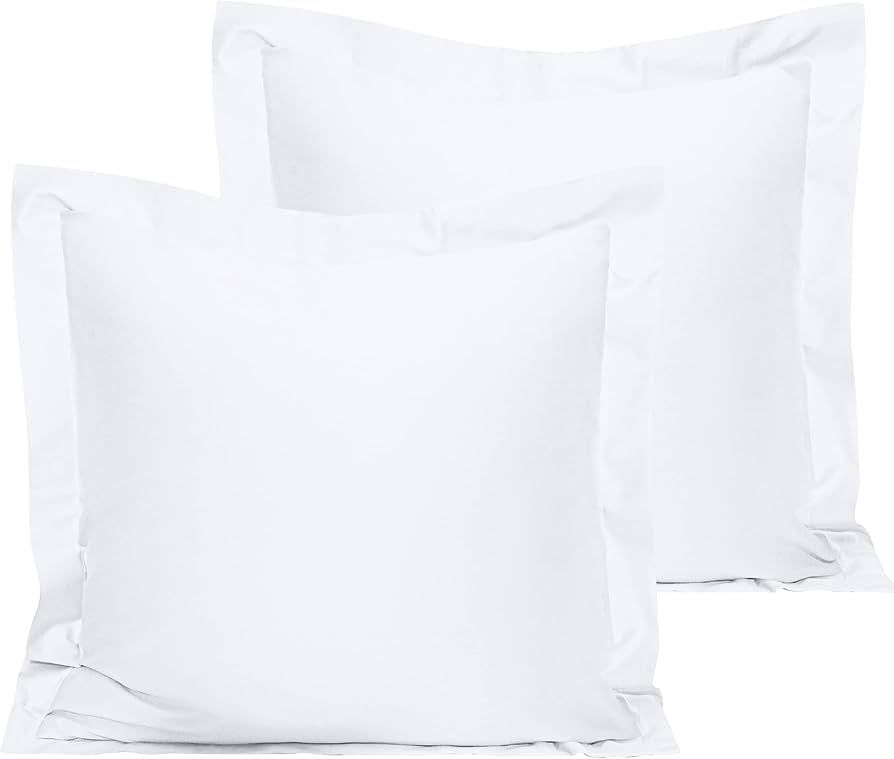 NTBAY 2 Pack 500 Thread Count 100% Egyptian Cotton Euro Pillow Shams, Super Soft and Breathable E... | Amazon (US)