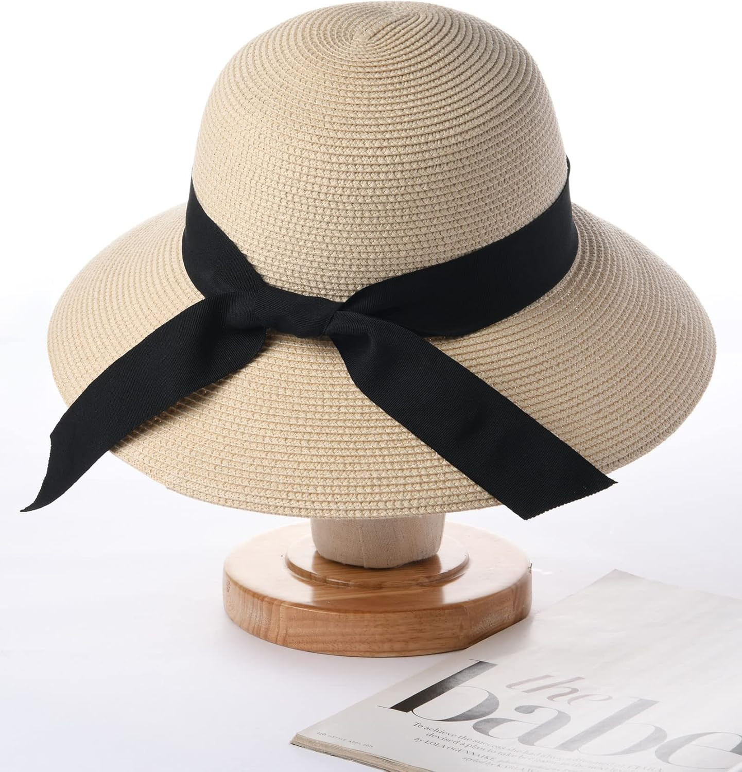 FURTALK Womens Beach Sun Straw Hat UV UPF50 Travel Foldable Brim Summer UV Hat | Amazon (US)