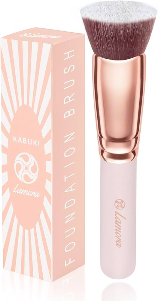Flat Top Kabuki Foundation Brush - Premium Makeup Face Brush For Liquid, Cream, Powder - Blending... | Amazon (US)