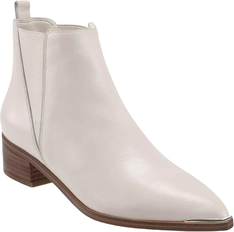 Womens Chelsea Boots Fashion Winter Pointed Toe Chunky Stacked Low Heel Slip On Ankle Booties | Amazon (US)