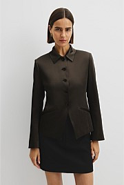 Satin Collar Jacket | Country Road