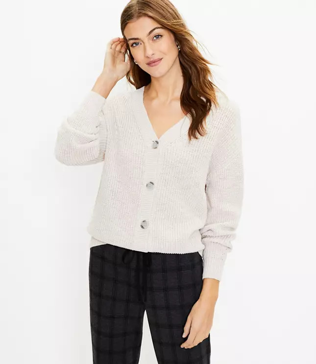 Relaxed V-Neck Cardigan | LOFT