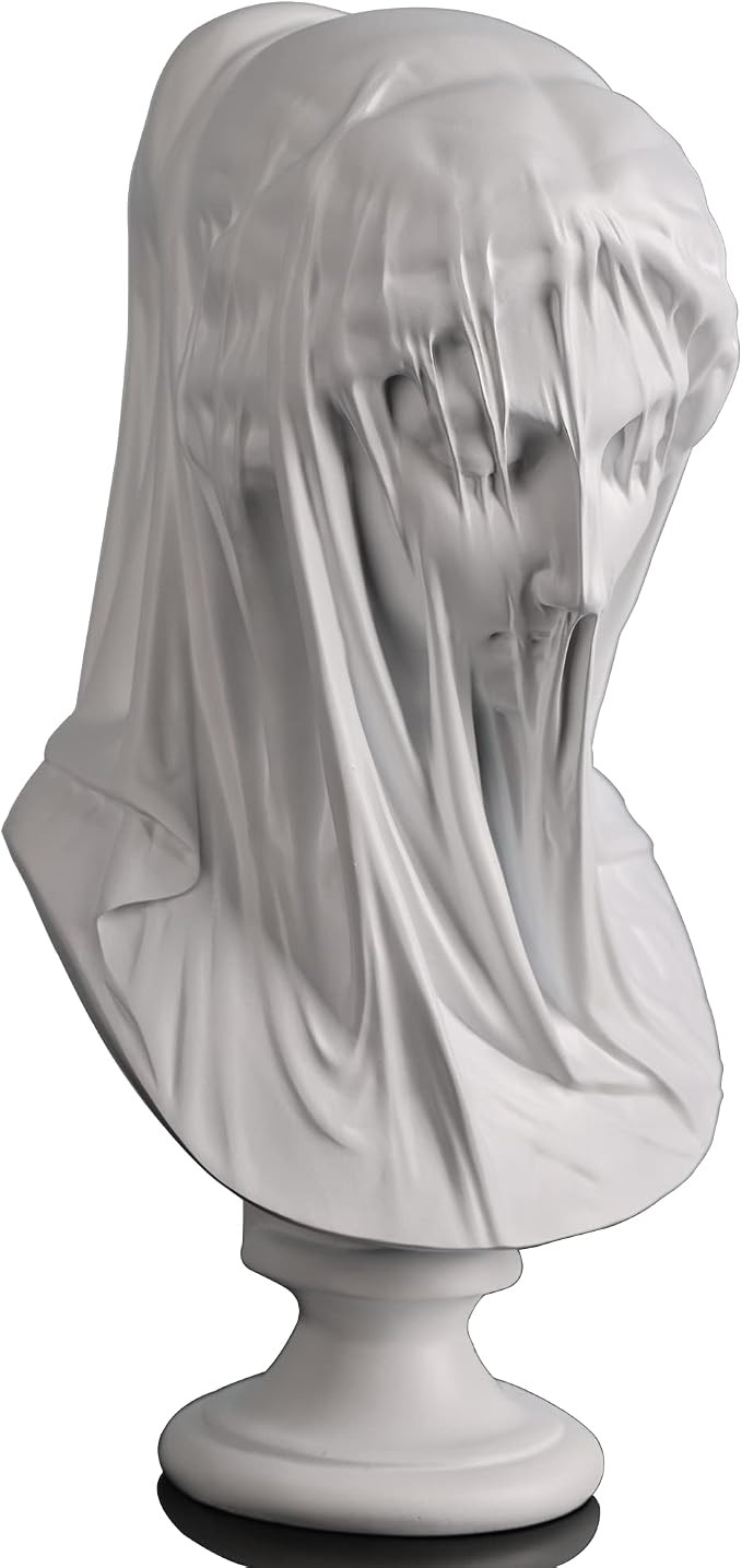 13" WUBIANJIE Veiled Lady Bust Statue, Roman Greek Mythology Home Decor, Resin Art Deco Sculpture... | Amazon (US)