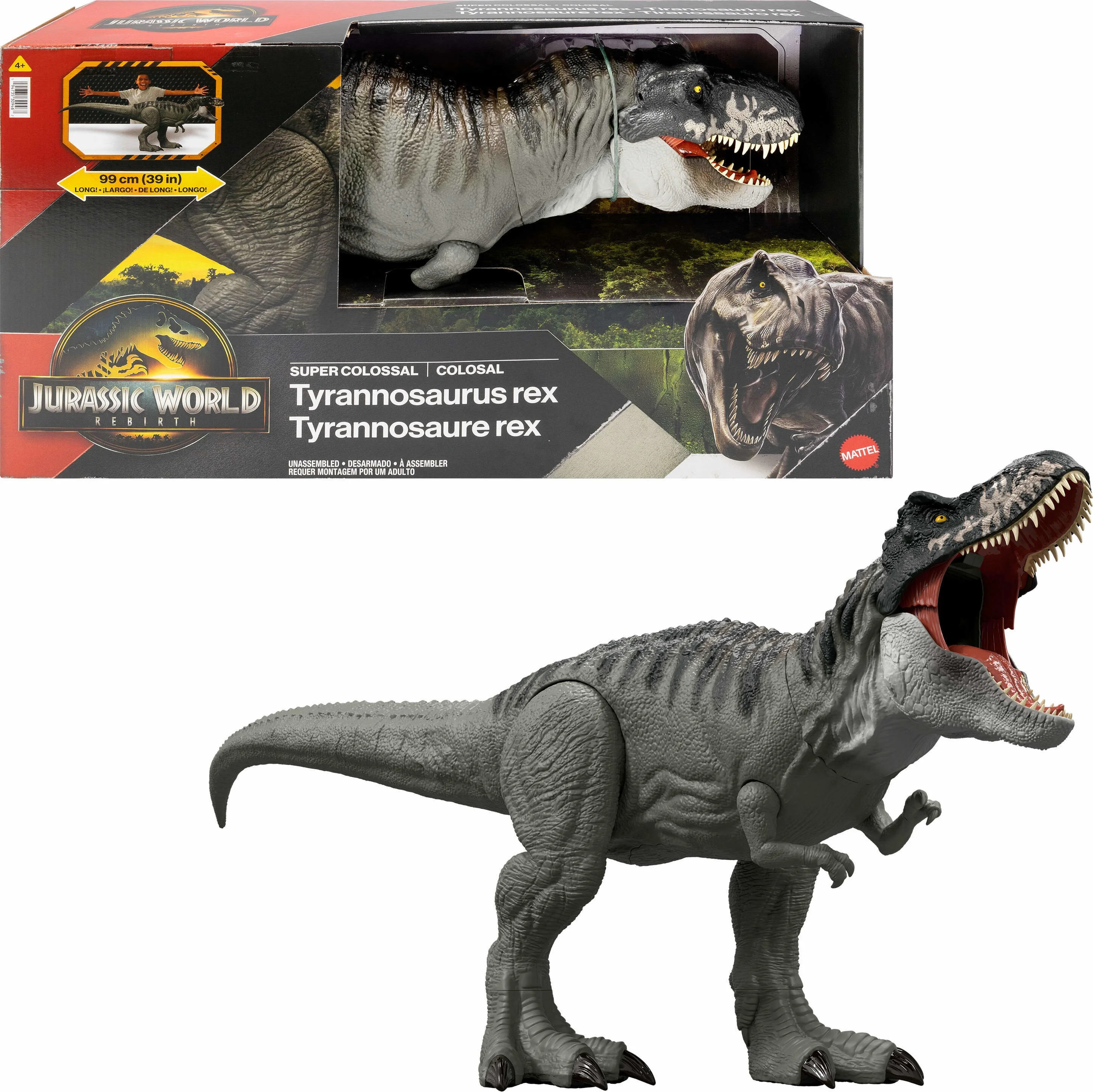 Jurassic World Rebirth Super Colossal Tyrannosaurus Rex Action Figure, T-Rex Dinosaur Movie Toy | Walmart (US)