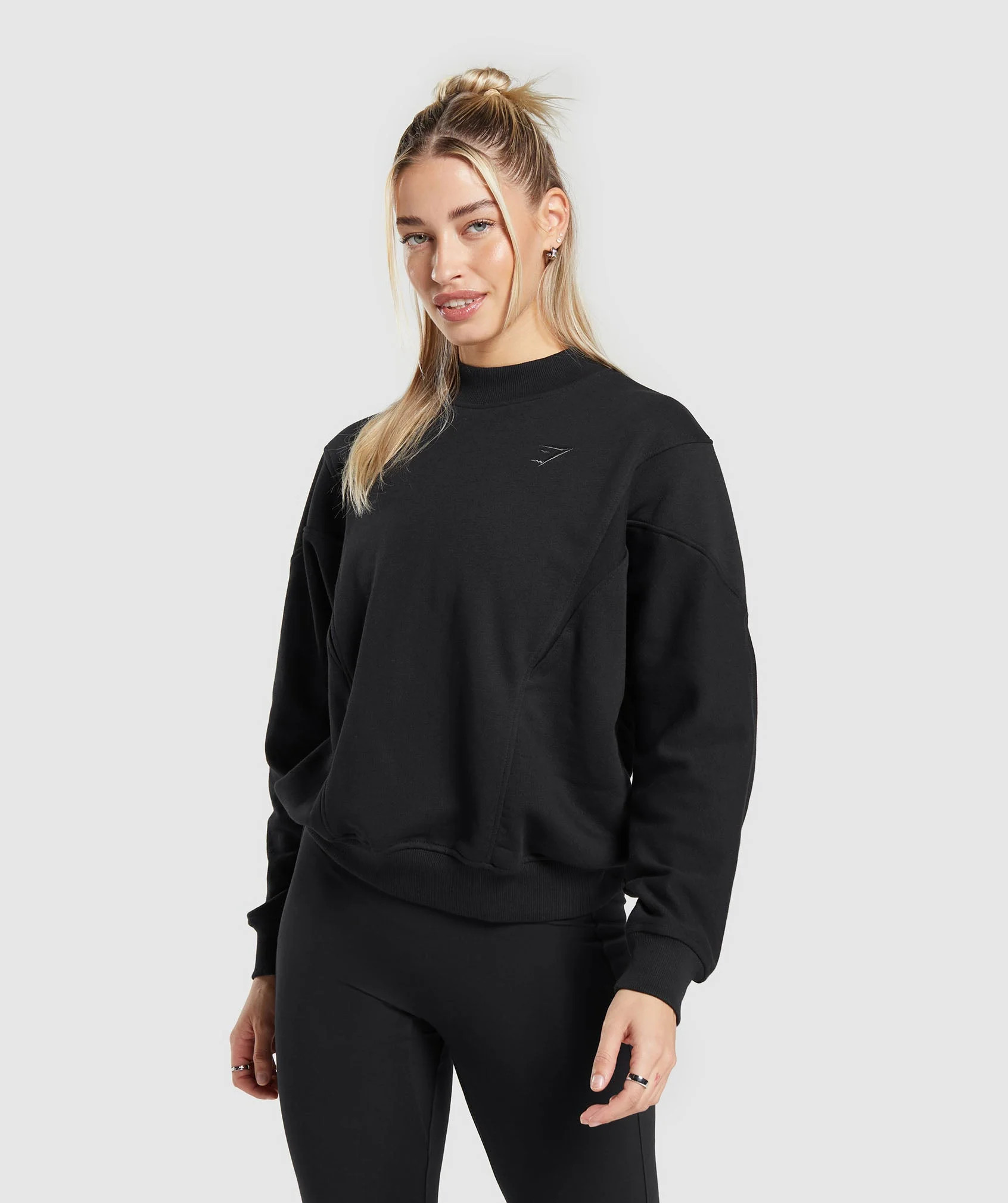 Gymshark Rest Day Cotton Contour Pullover - Black | Gymshark US