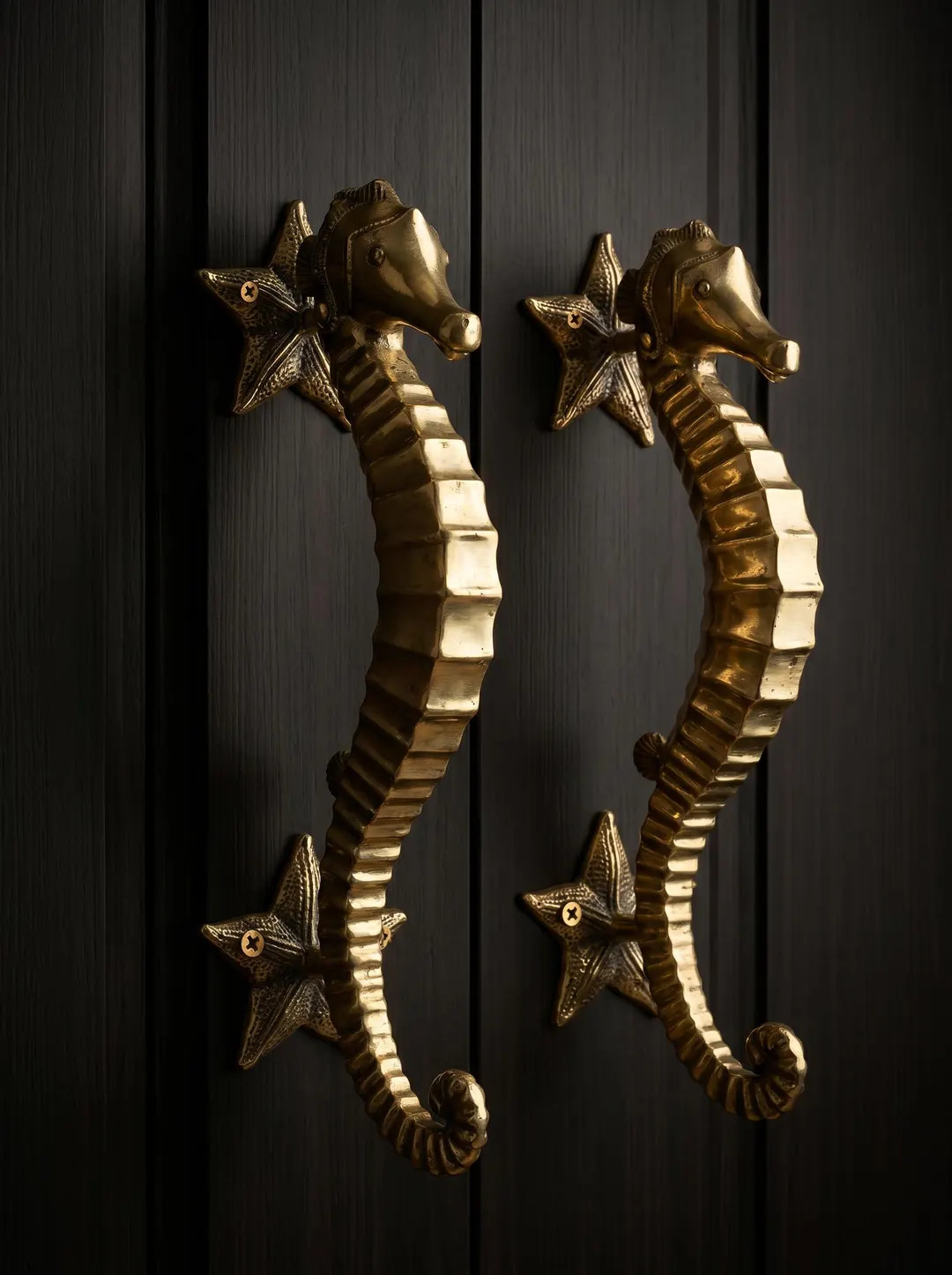 Brass Seahorse Door Handle, Coastal Cabinet Pull Nautical Furniture Hardware Ocean Decor, Luxury ... | Etsy (US)