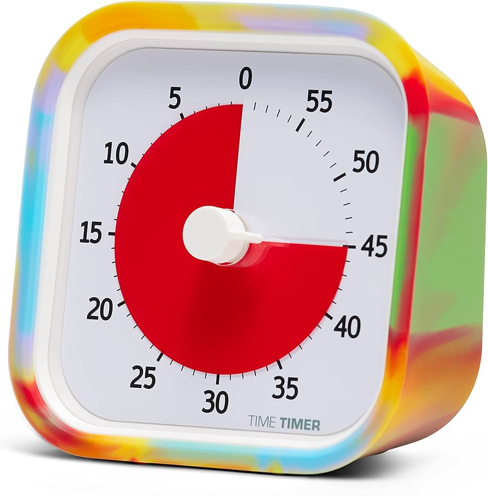 Time Timer MOD Tie Dye ⁠— Special Edition ⁠⁠— Visual Timer for Kids Classroom Learning,... | Amazon (US)