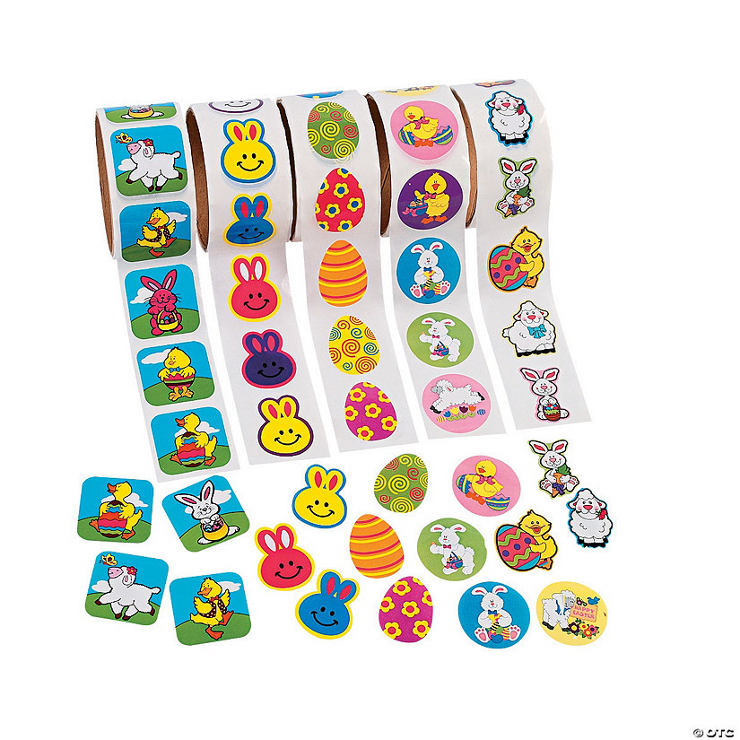 Bulk Easter Roll Sticker Assortment - 5 rolls - 500 Pc. | Oriental Trading Company