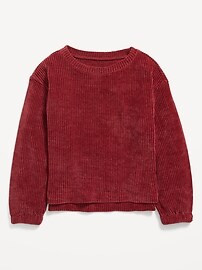 Cozy Rib-Knit Chenille Sweater for Girls | Old Navy (US)