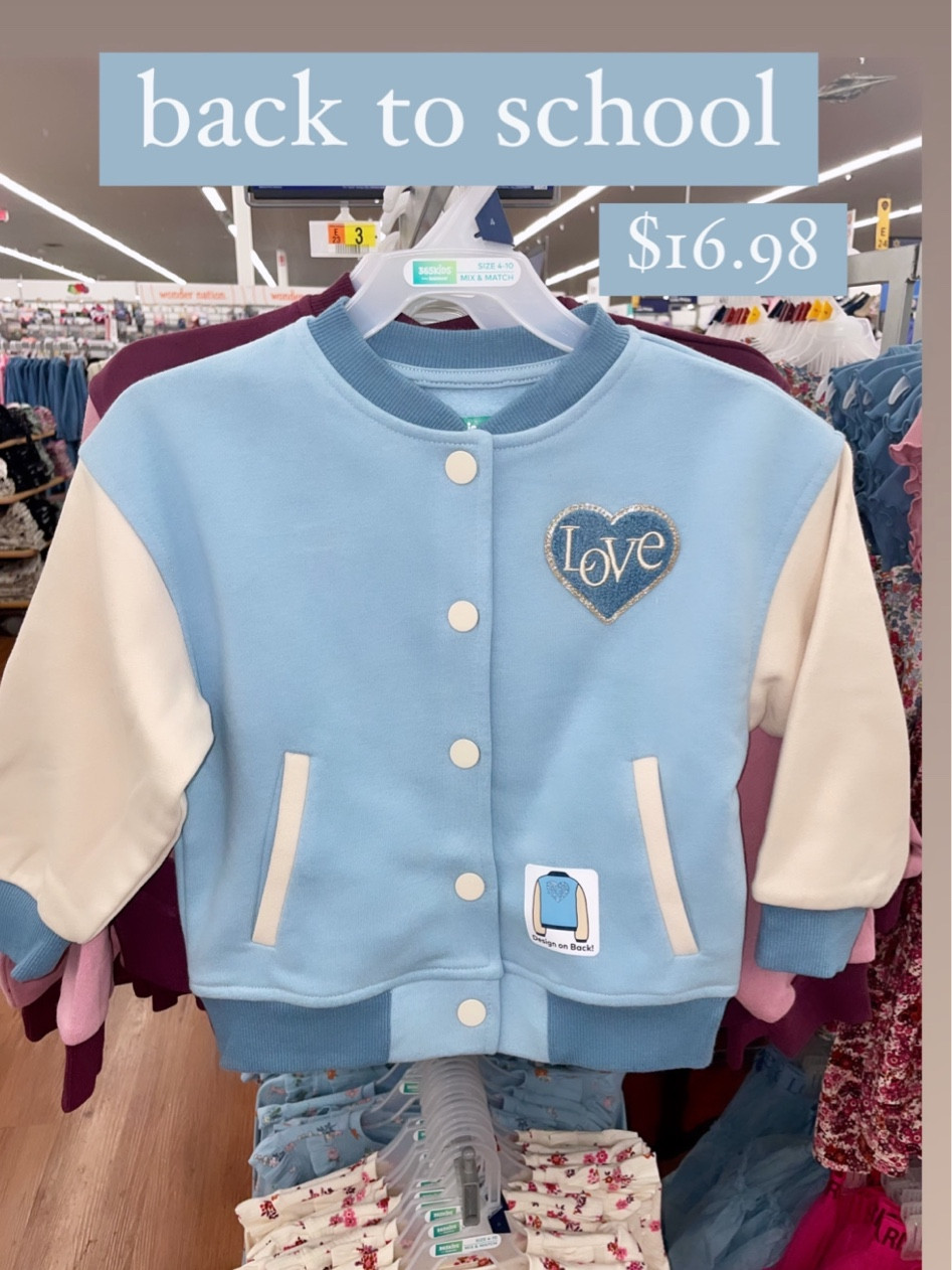 Back to school at Walmart
Back to school jacket 
Walmart fashion
Walmart kids
Walmart girls clothes 
Walmart toddler clothes
Under $20 clothes for kids 
Love varsity jacket 
B2S

#LTKkids #LTKBacktoSchool #LTKfamily