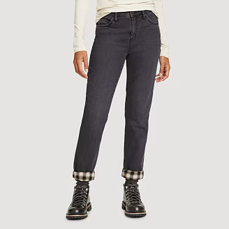 Women's Boyfriend Flannel-Lined Jeans | Eddie Bauer - US