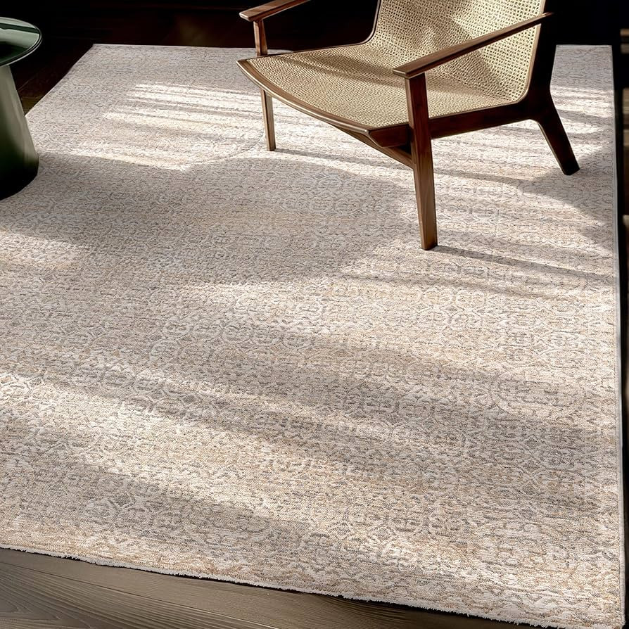 Well Woven Ethos Echo Beige 7'10" x 10'6" Area Rug - Dense Floral Warm Neutral Tone - Central Asi... | Amazon (US)