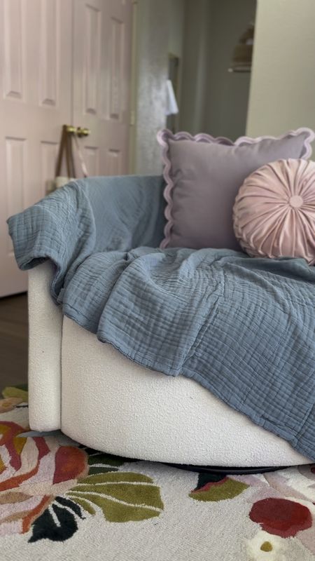 The dreamiest teal throw with my current favorite spring pillows. 

#LTKGiftGuide #LTKhome #LTKVideo