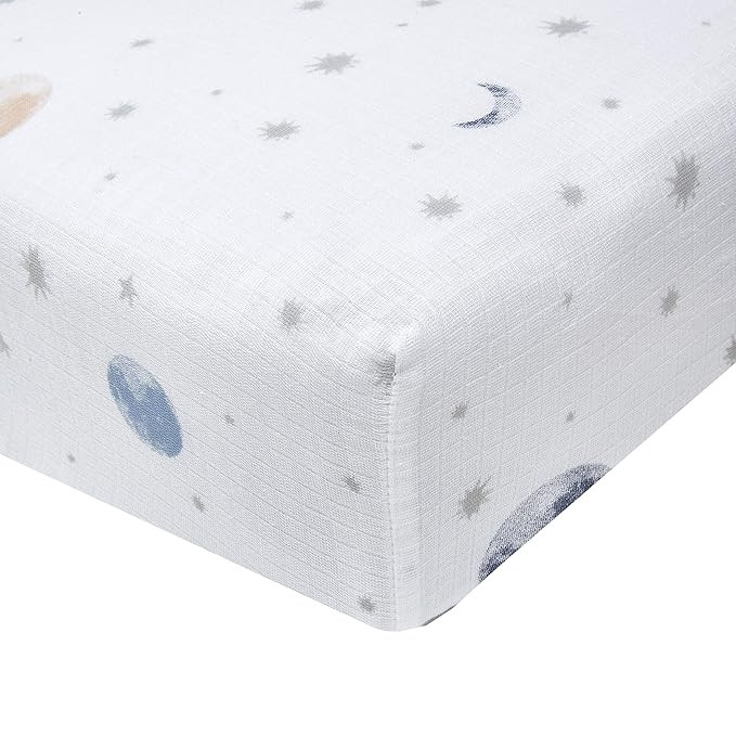 aden + anais Essentials Classic Crib Sheet, to The Moon - Intergalactic | Amazon (US)