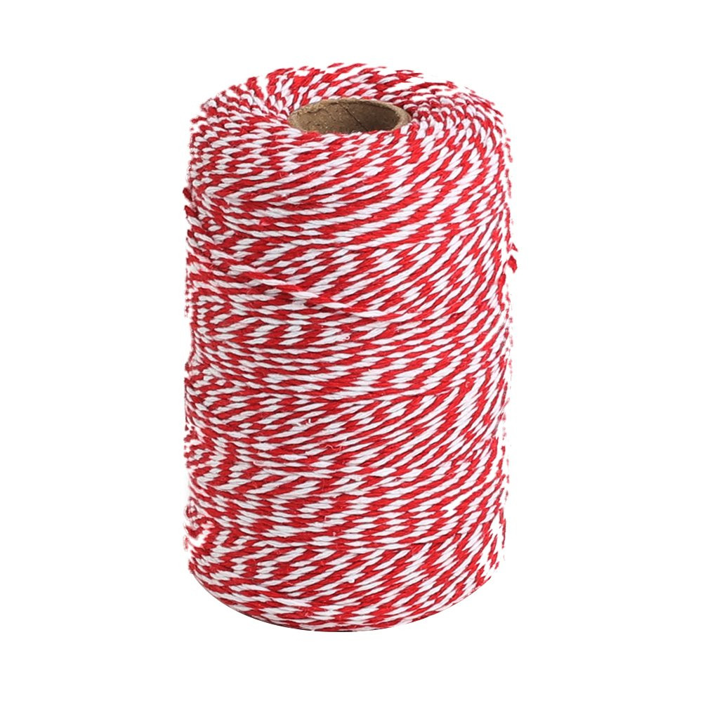 Tenn Well Red and White Twine, 656 Feet 200m Cotton Bakers Twine Ribbon for Baking, Butchers, Cra... | Amazon (US)