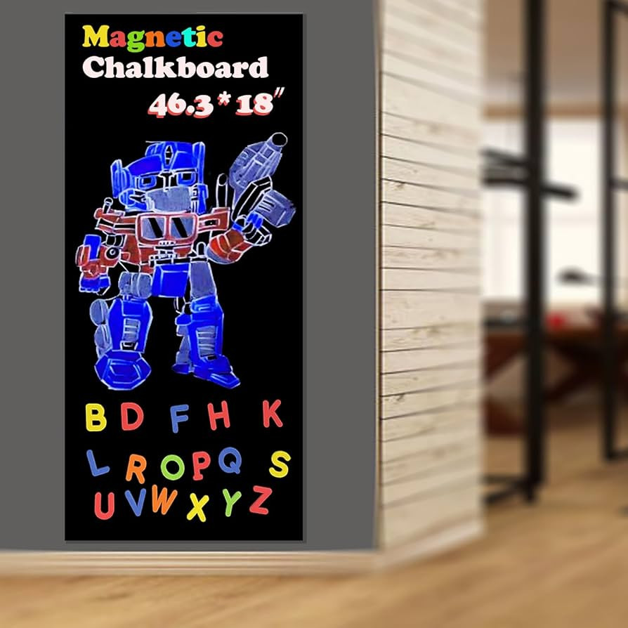 Magnetic Chalkboard Contact Paper for Wall 46.3"x18" Self Adhesive Magnetic Wall Board Sticker wi... | Amazon (US)