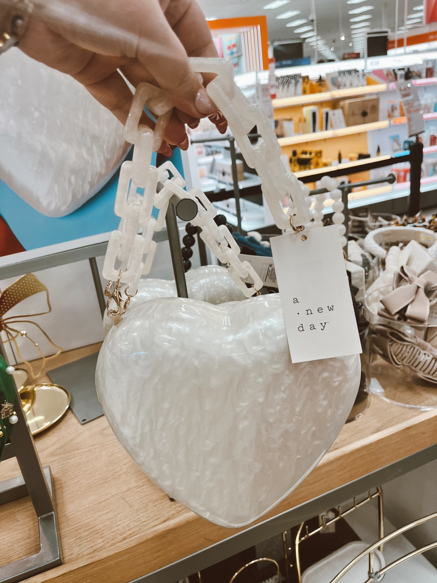 Such a fun bag at Target!

Ltkfindsunder100 / ltkfindsunder50 / LTKstyletip / LTKsalealert / target / target finds / target style / target bag / target handbag / it bag / it bags / heart shaped bag / heart bag / heart bags / heart shaped bags / white bag / white bags / chain handle / holiday bag / a new đay / sale / sale alert 

#LTKSeasonal #LTKItBag #LTKHoliday