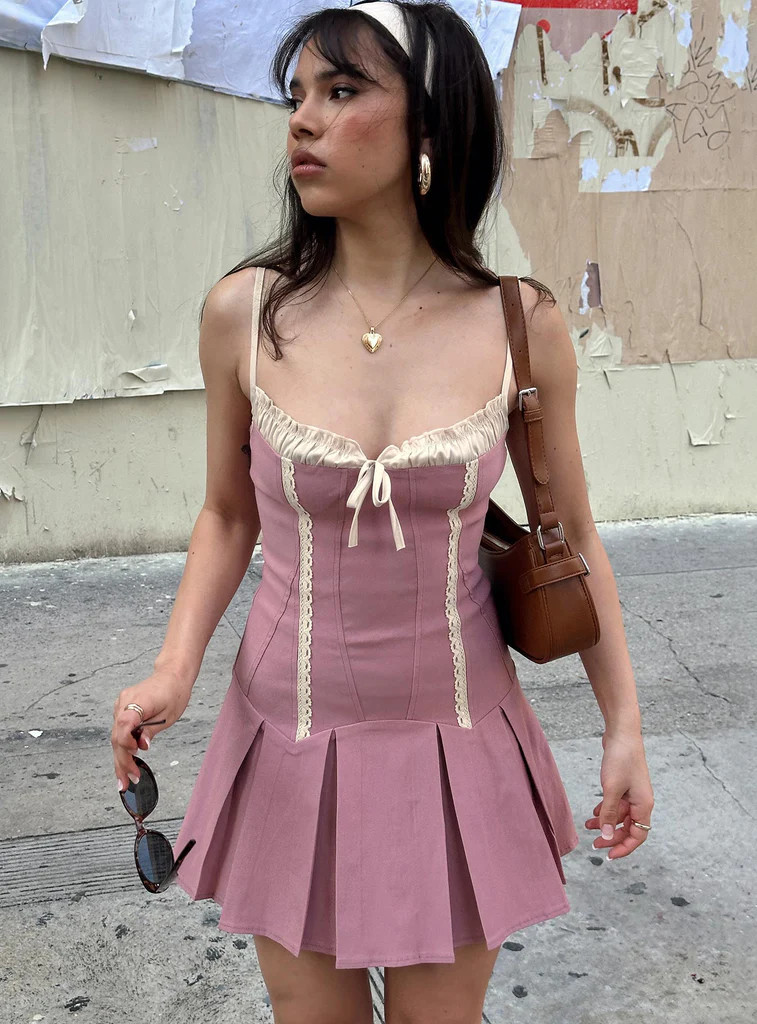 Shirina Mini Dress Dusty Pink | Princess Polly US