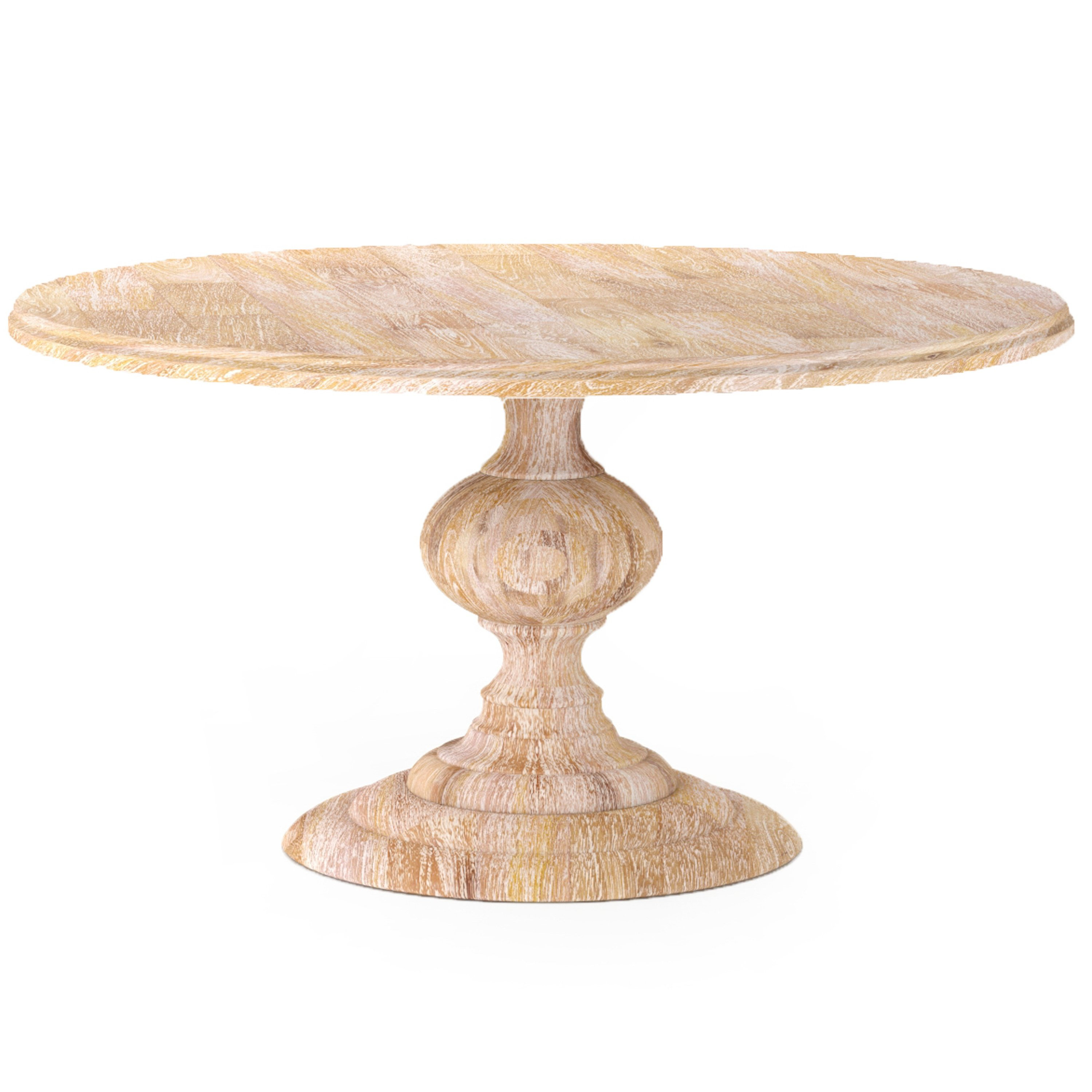 Jamie 60" Round Dining Table, Whitewash | One Kings Lane
