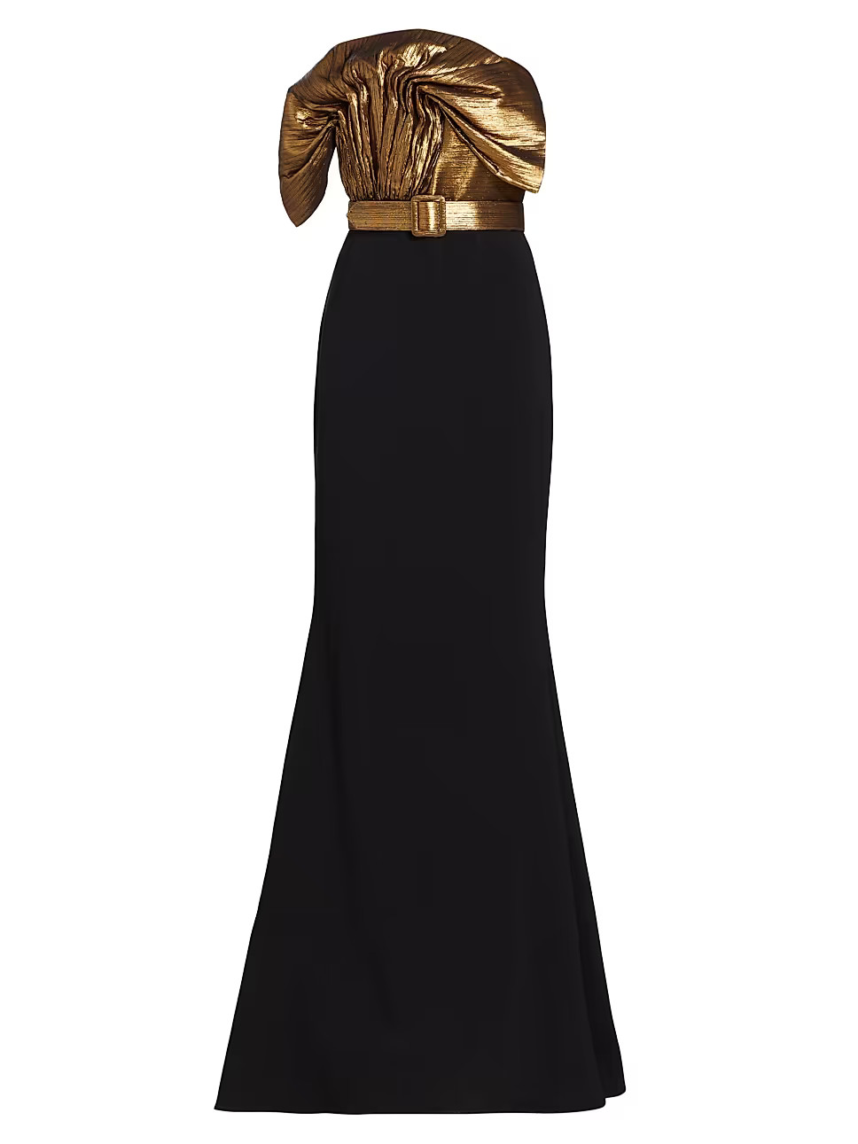 Sculptural Metallic Off-The-Shoulder Gown | Saks Fifth Avenue
