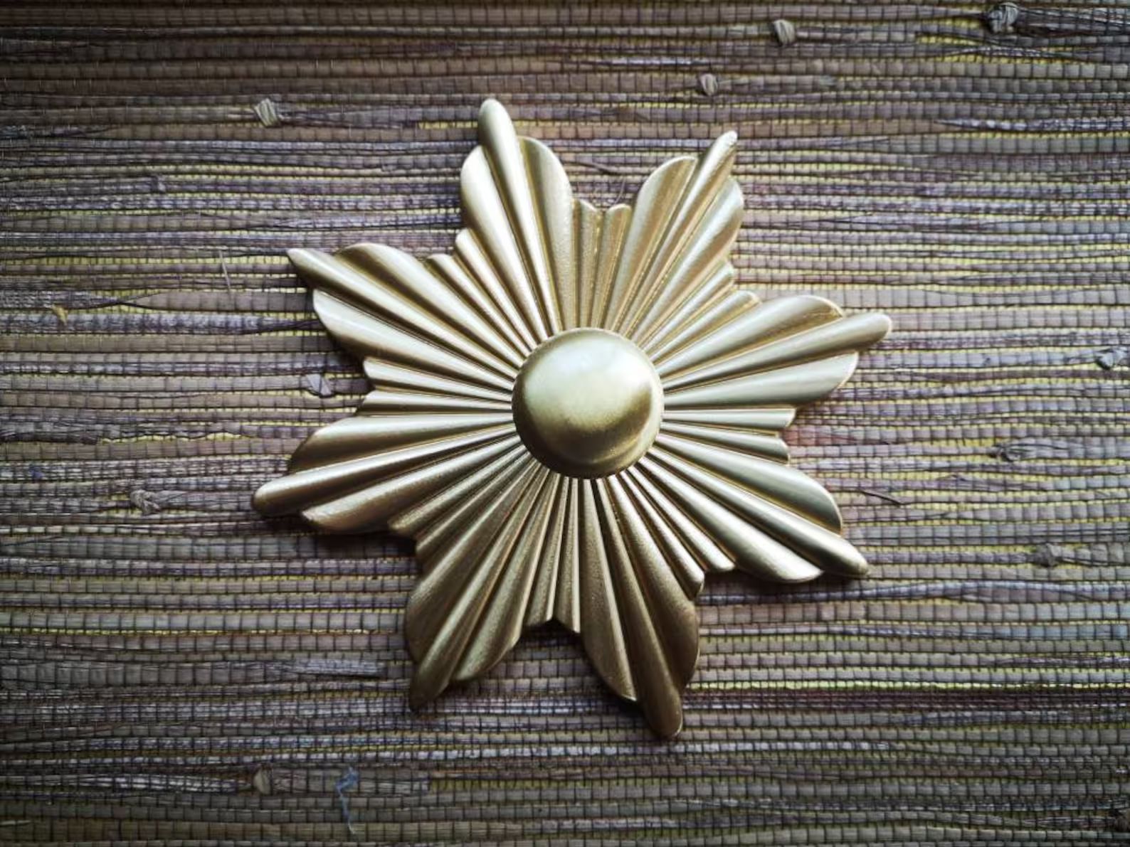 Large gold Art Deco 8 pointed star Sunburst solid brass | Etsy | Etsy (US)