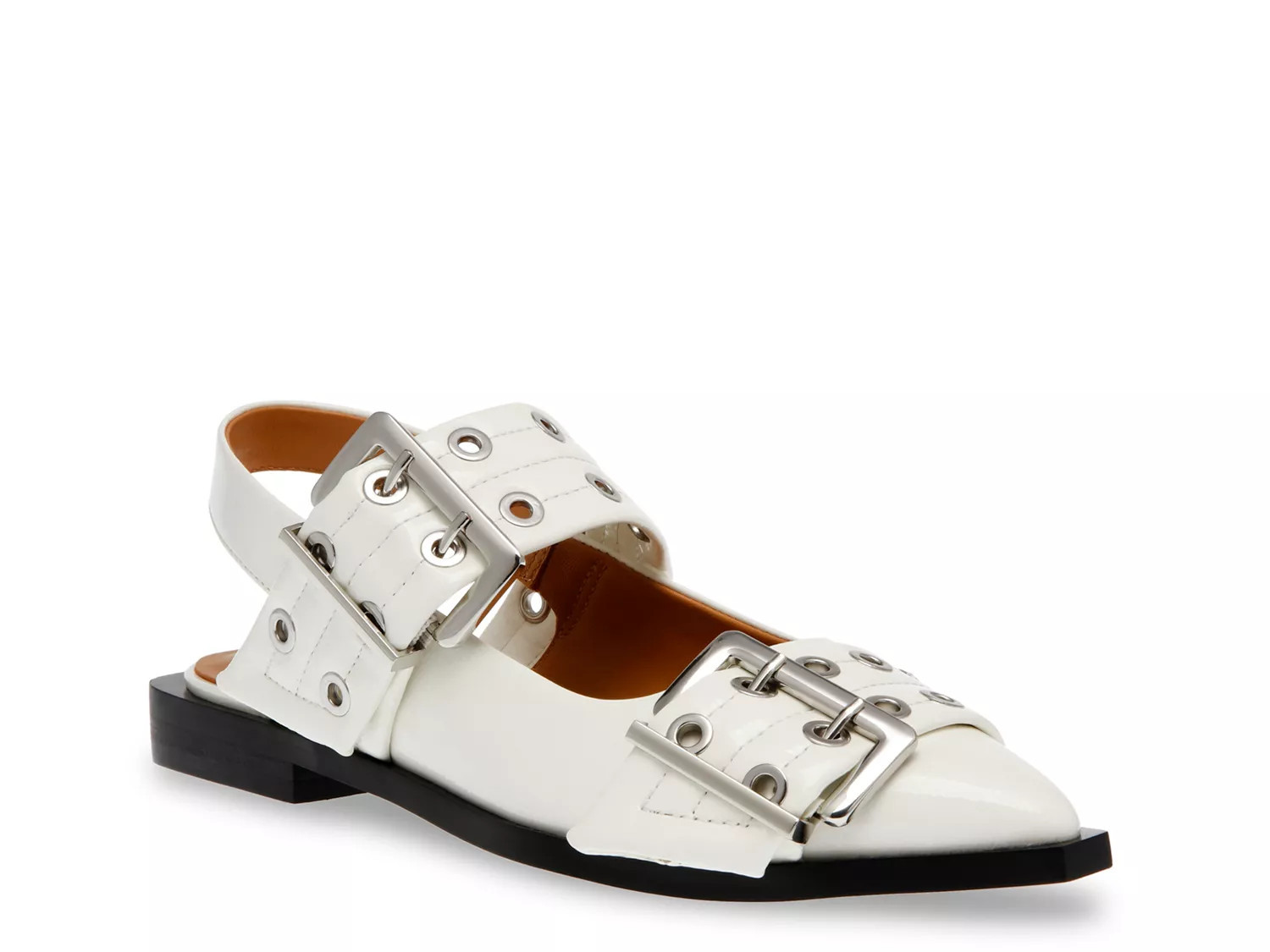 Steve Madden Graya Flat | Women's | White | Size 6 | Flats | Ankle Strap | DSW