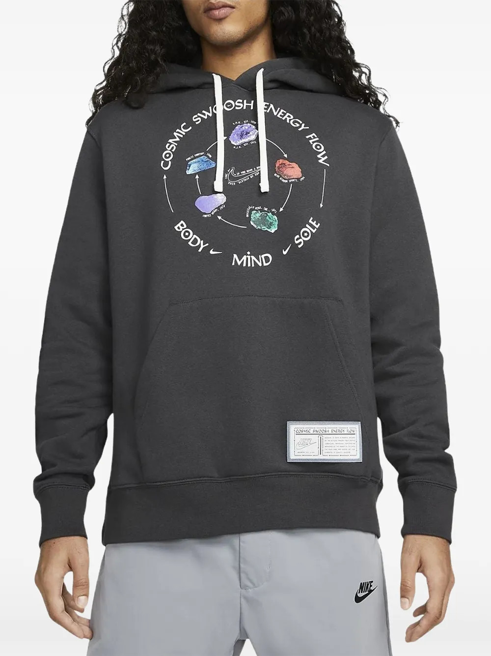 Nike graphic pullover hoodie - Grey | Farfetch Global