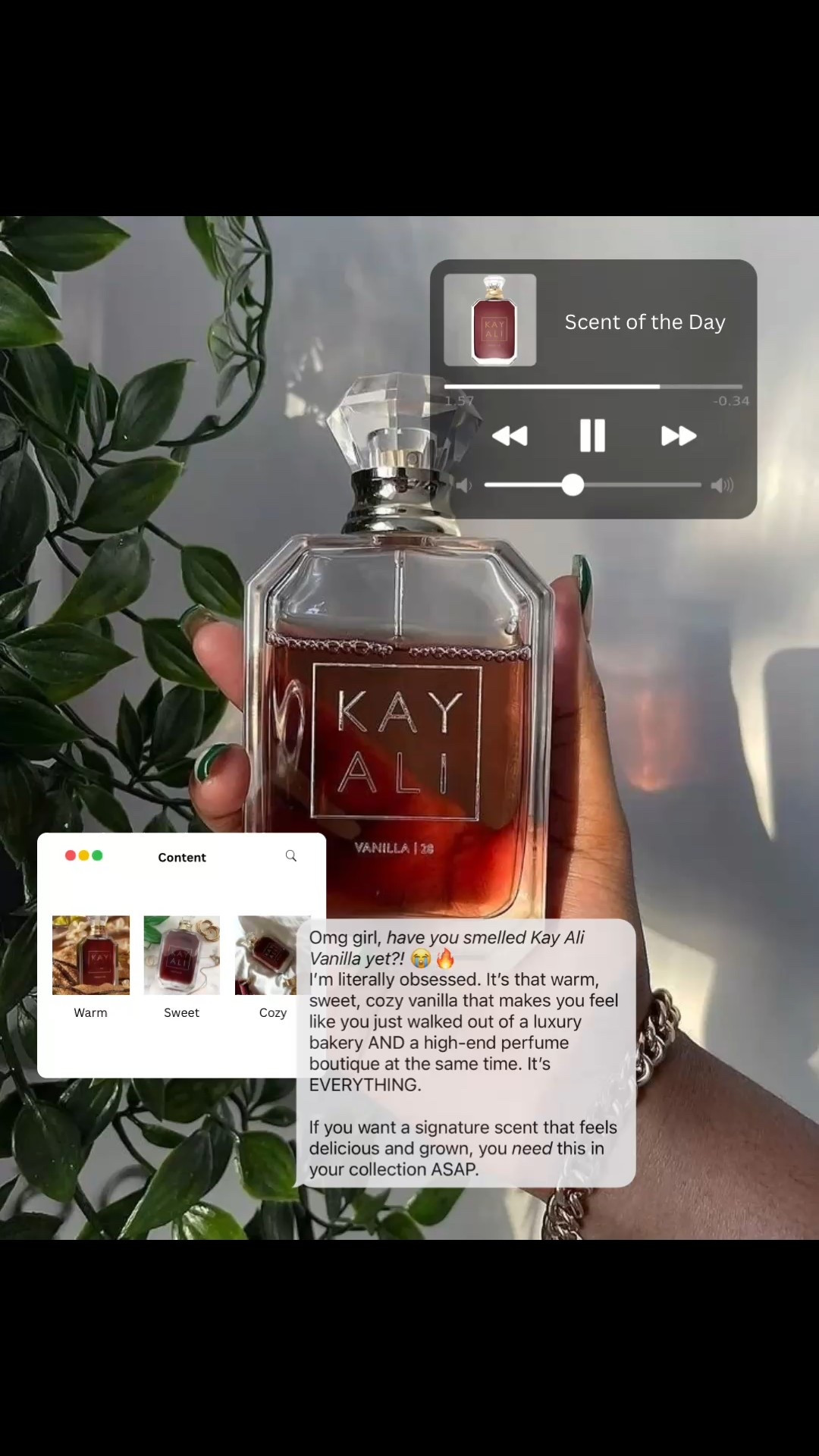 SOTD: Kayali Vanilla | 28 🤍
Warning: This scent may cause sudden compliments, lingering stares, and random strangers asking, “What is that?!”

Kayali Vanilla is sweet, creamy, and just the right kind of cozy, like wrapping yourself in your favorite blanket… if your blanket smelled like dessert. 🍨✨

If you want a vanilla that’s not basic but still totally wearable every day, this one’s calling your name. Go ahead… indulge.

#LTKBeauty #LTKselfcare #LTKGiftGuide
