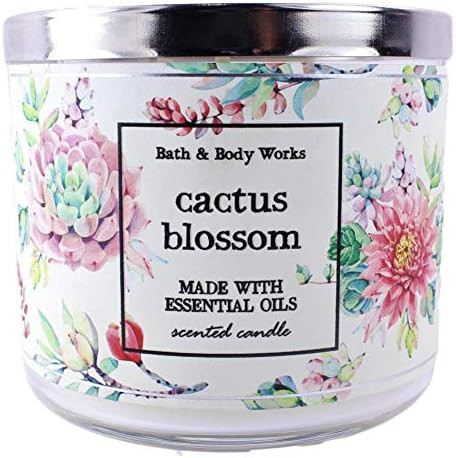 Bath & Body Works Cactus Blossom 3 Wick Scented Candle with Essential Oils 14.5 oz / 411 g | Amazon (US)