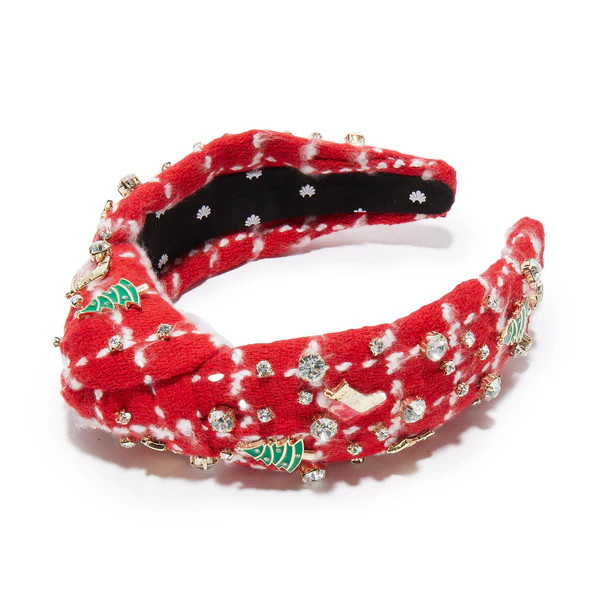 HOLLY RED CHRISTMAS STOCKING KNOTTED HEADBAND | LELE SADOUGHI