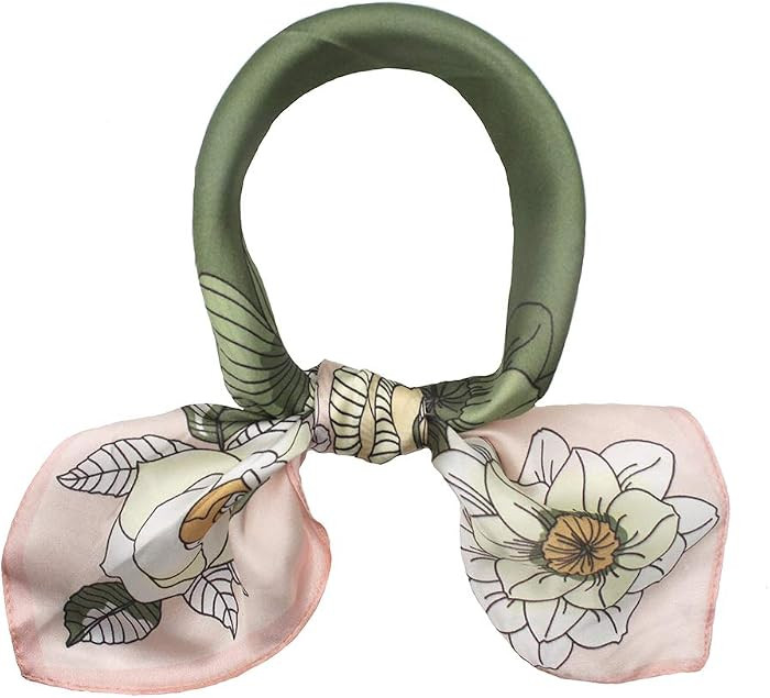 100% Mulberry Silk Scarf -21\u201d Lightweight Square Neckerchief \u2013 Breathable Digital Print... | Amazon (US)