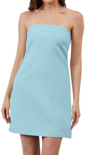 TERIVEEK Women Strapless Linen Tube Mini Dress Summer Boho Beach Sundress | Amazon (US)