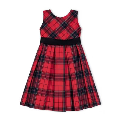 Hope & Henry Girls' Sleeveless Pleated Party Dress with Waist Sash, Kids, 10 | Target