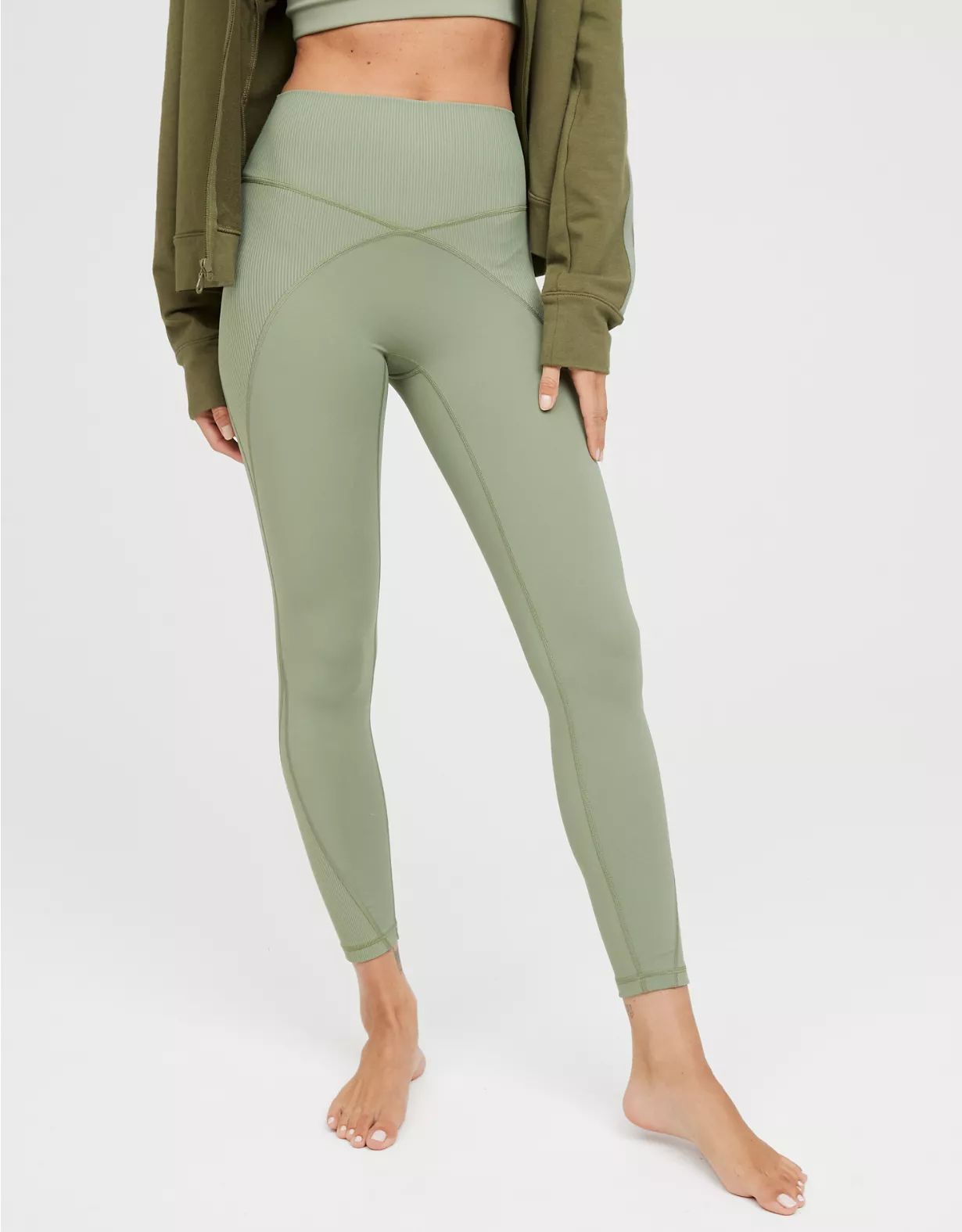 OFFLINE Goals High Waisted Ribbed Legging | American Eagle Outfitters (US & CA)