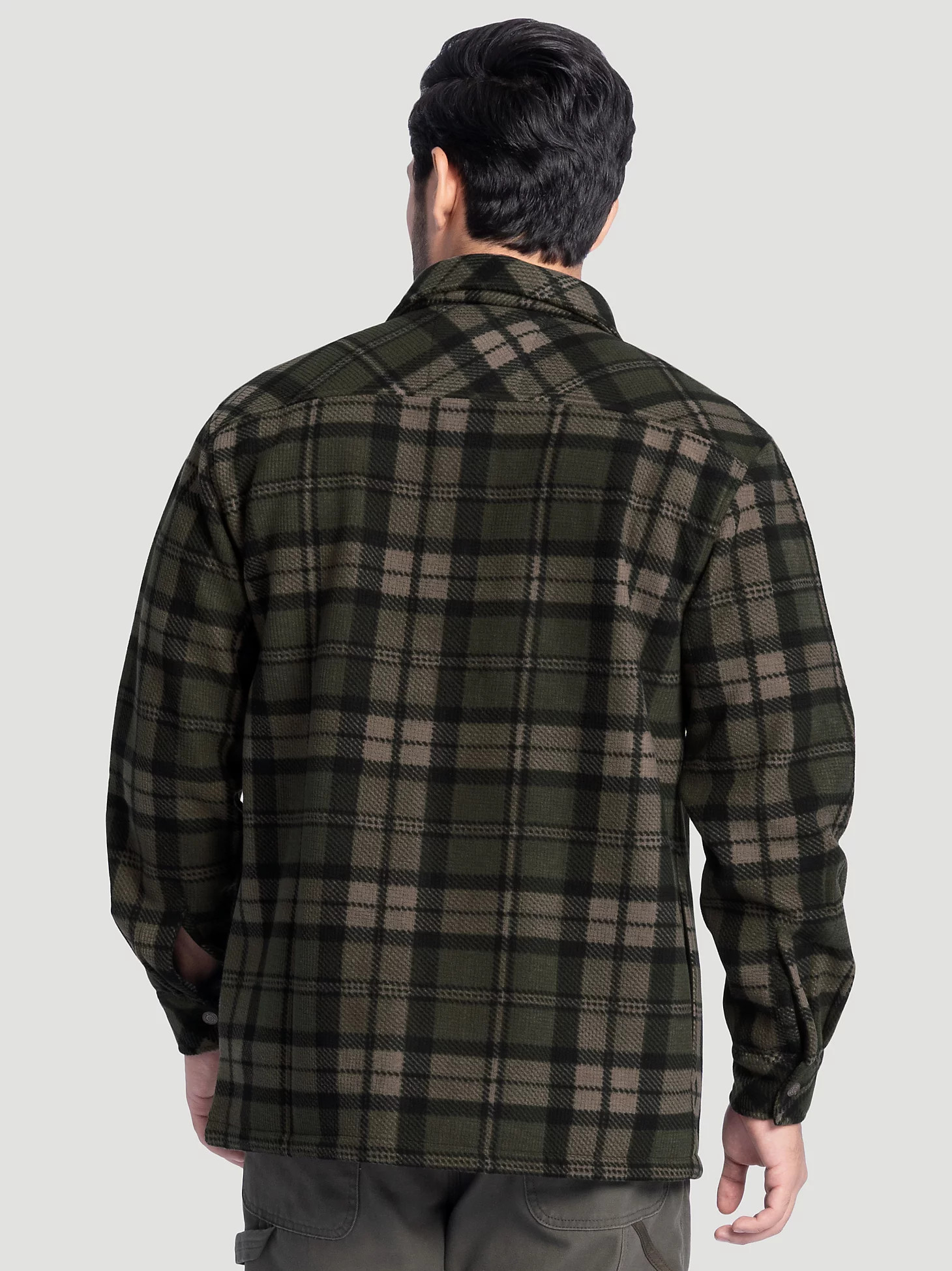 Men's Faux Shearling Workwear Flannel Overshirt | Wrangler