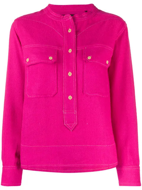 collarless shirt | Farfetch (US)