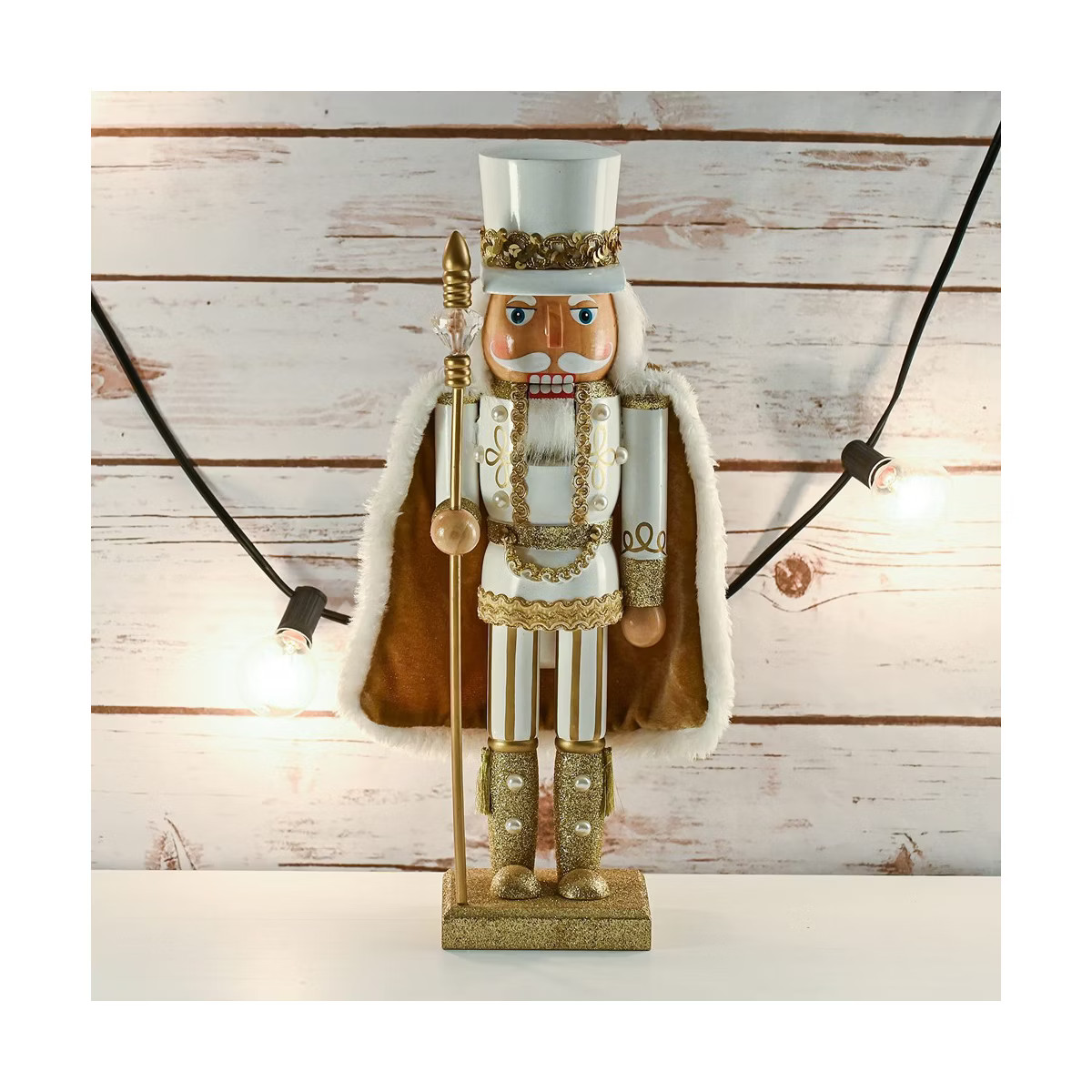 Ornativity Christmas King Wooden Nutcracker - Gold - 14 in | Target