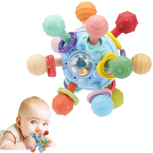 Baby Montessori Sensory Toys for 0-6 6-12 Months, Baby Teether Teething Toys for Babies 0 3 6 9 12 18 Months, Newborn Infant Learning Developmental Toys Gifts for 1 2 Year Old Boys Girls | Amazon (US)