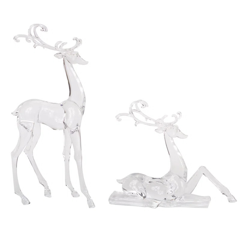 2 Piece Deer Figurines Set | Wayfair North America