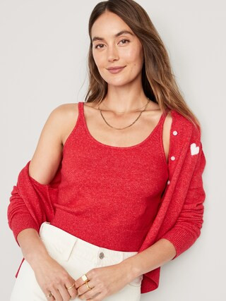 Cozy Cropped Sweater Tank Top for Women | Old Navy (US)
