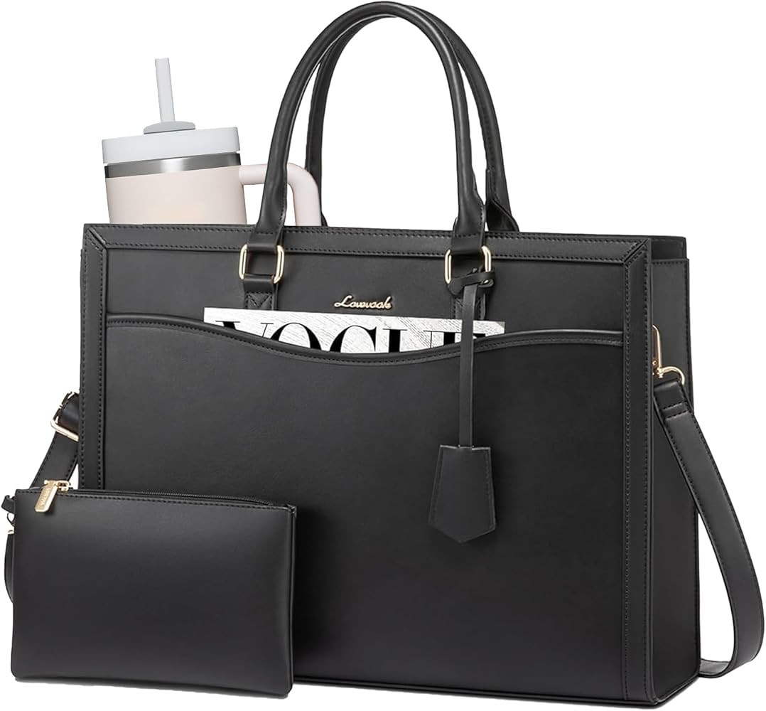 LOVEVOOK Laptop Tote Bag for Women, Office Work Bag Briefcase fit for 15.6 inch Laptop, Large Cap... | Amazon (US)